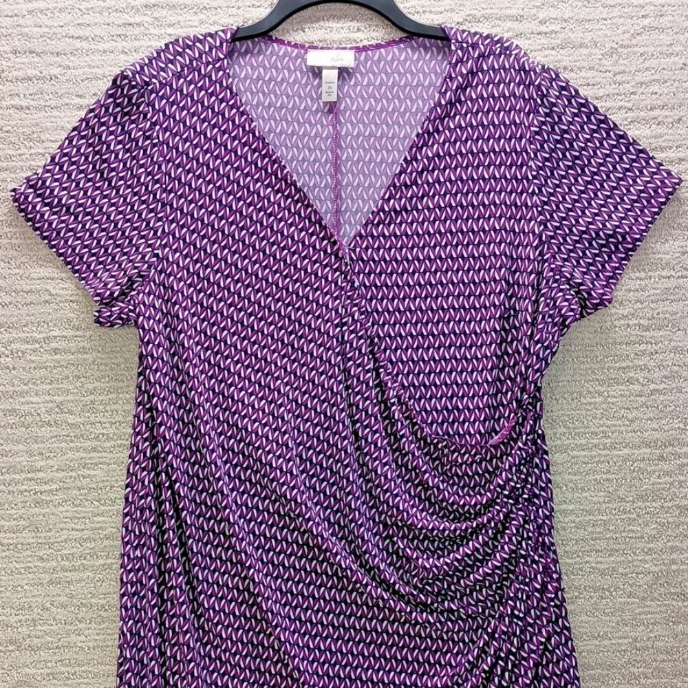 Dressbarn Women's Sz 20 Purple 3D Geometric Style Or Themed Dress for Any Event
